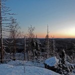 190. Vinterbild från Änglaberget mot söder. Ligger sydost om Långserum. Foto: Agne Rybeck