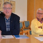 Bengt Dahlqvist och Evald Andersson i Missionskyrkan i Vaggeryd.