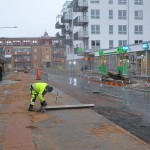 Järnvägsgatan i  Vaggeryd den 24  november.