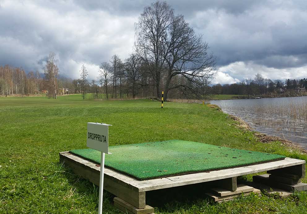 Dropprutan som hjälper många golfspelare. Foto: Hans Bunnstad