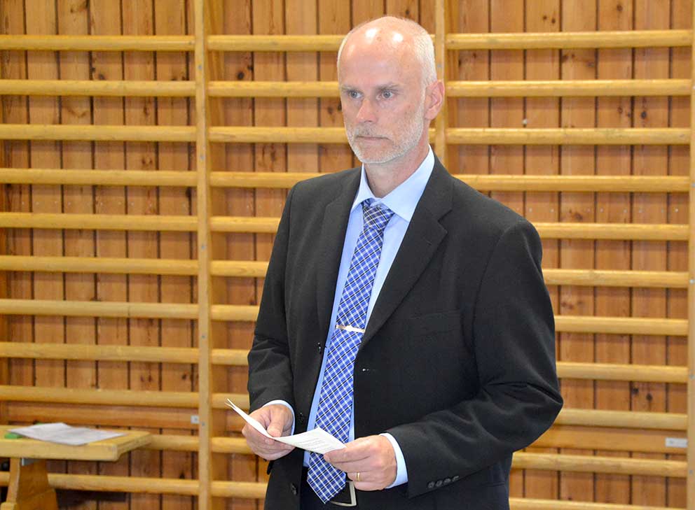 Peter Hansson, nytillträdd rektor på Hjortsjöskolan. 