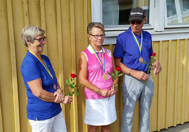 Framgångsrika PRO-golfare: Inger Isaksson, Gunvor Holm och  Rolf Holm. Foto: Ingebert Nilsson