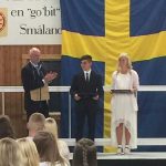 Malin Claesson och Peter Hansson belönade Nemanja Stanojevic och Nathalie Johansson för höga meritpoäng.