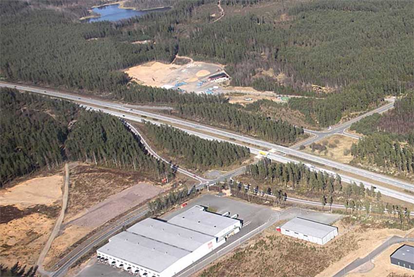 Området som Aneby-företaget vill köpa ligger norr om PGF och Bondstorpsvägen på ett område som är markberett.