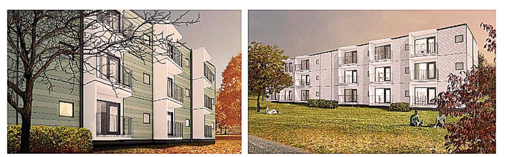 Skissförslag för tänkt utformning av byggnaden vid Läkaregatan. 